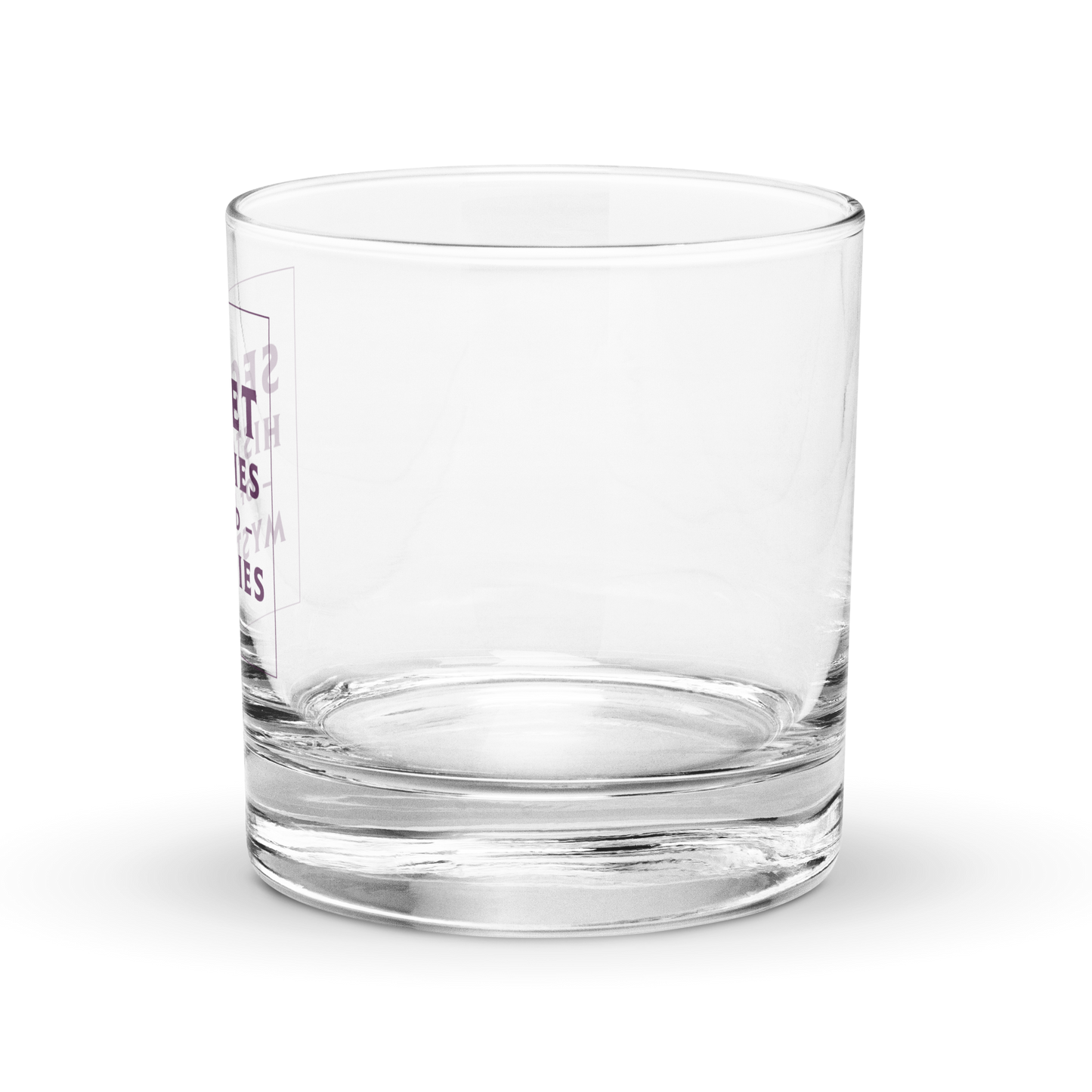 Nerd Mysteries logo rocks glass