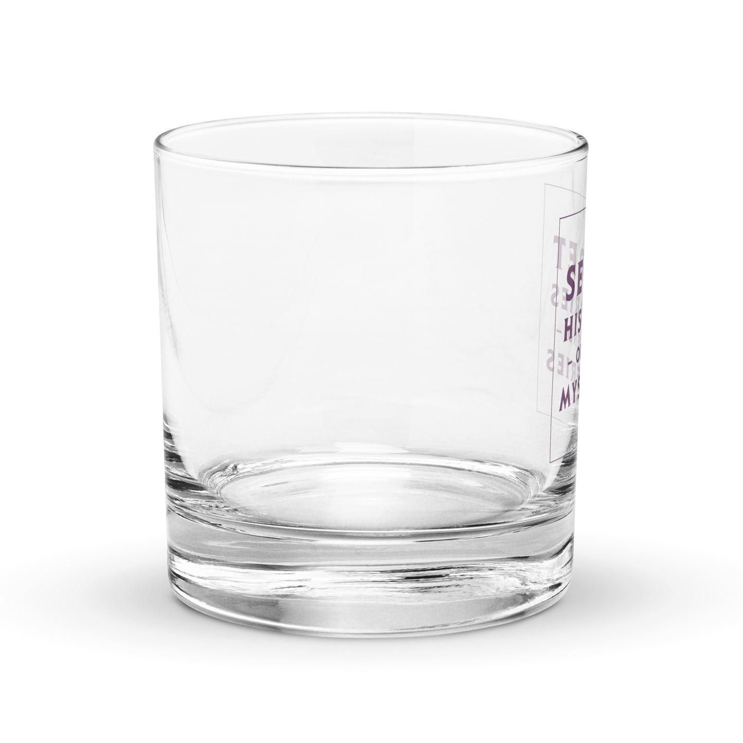 Nerd Mysteries logo rocks glass