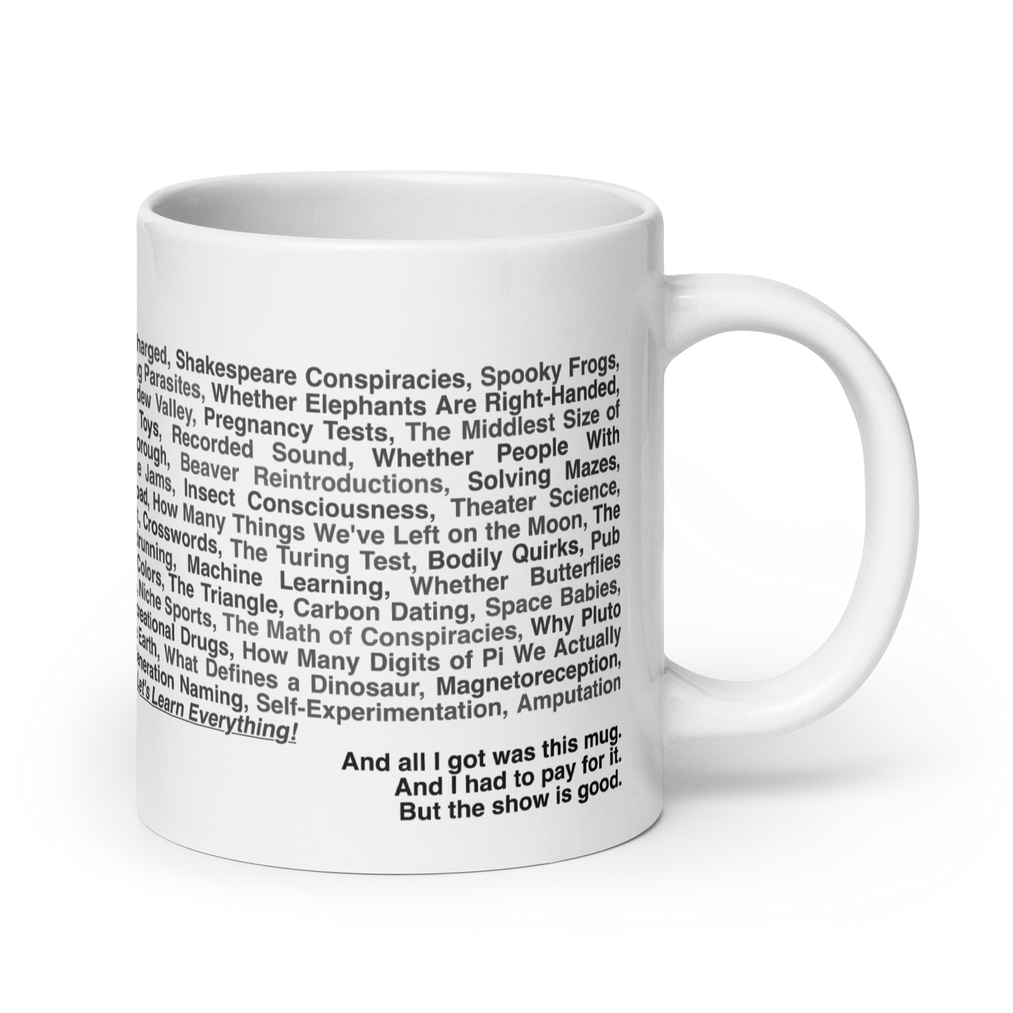 All Topics Year One mug