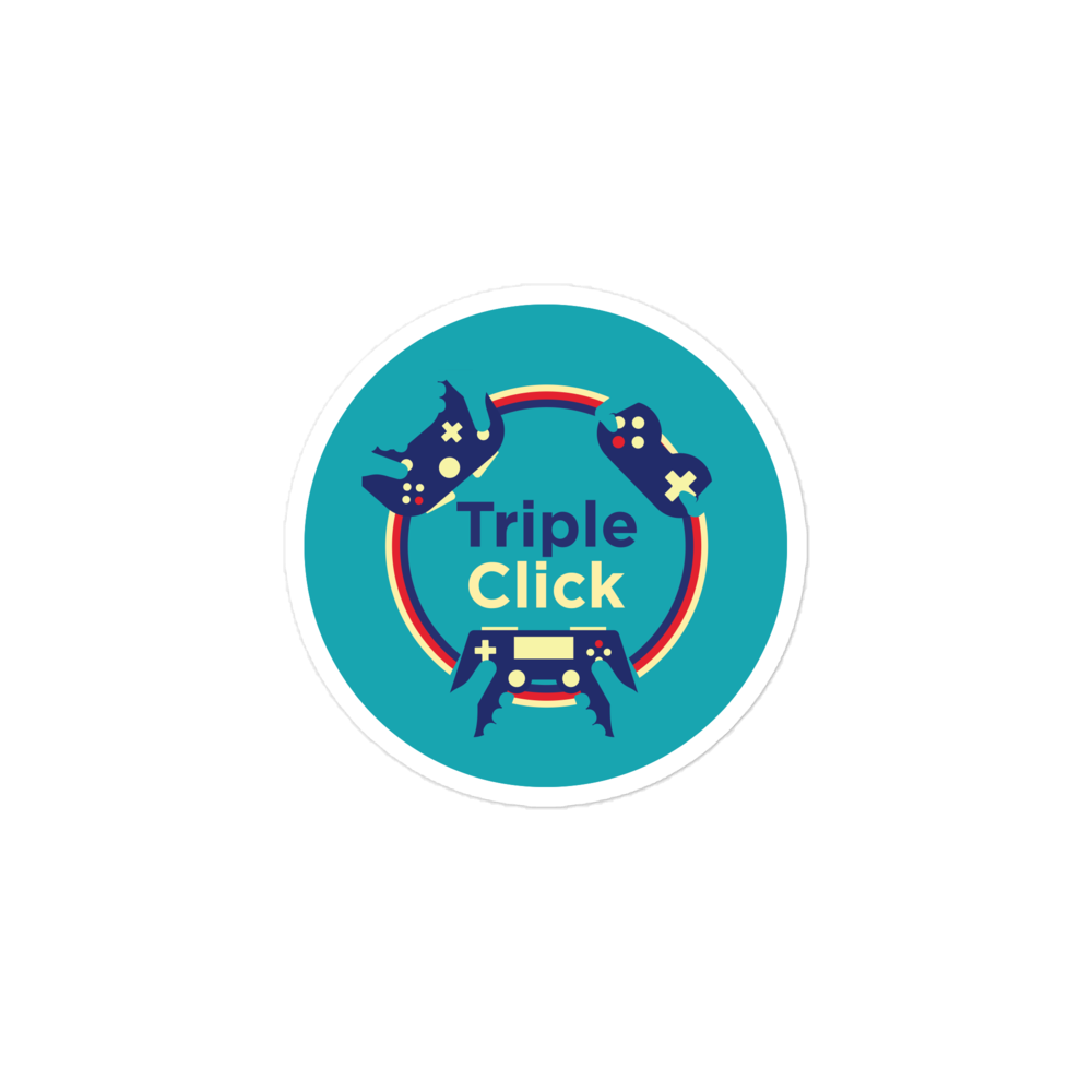 Triple Click logo sticker