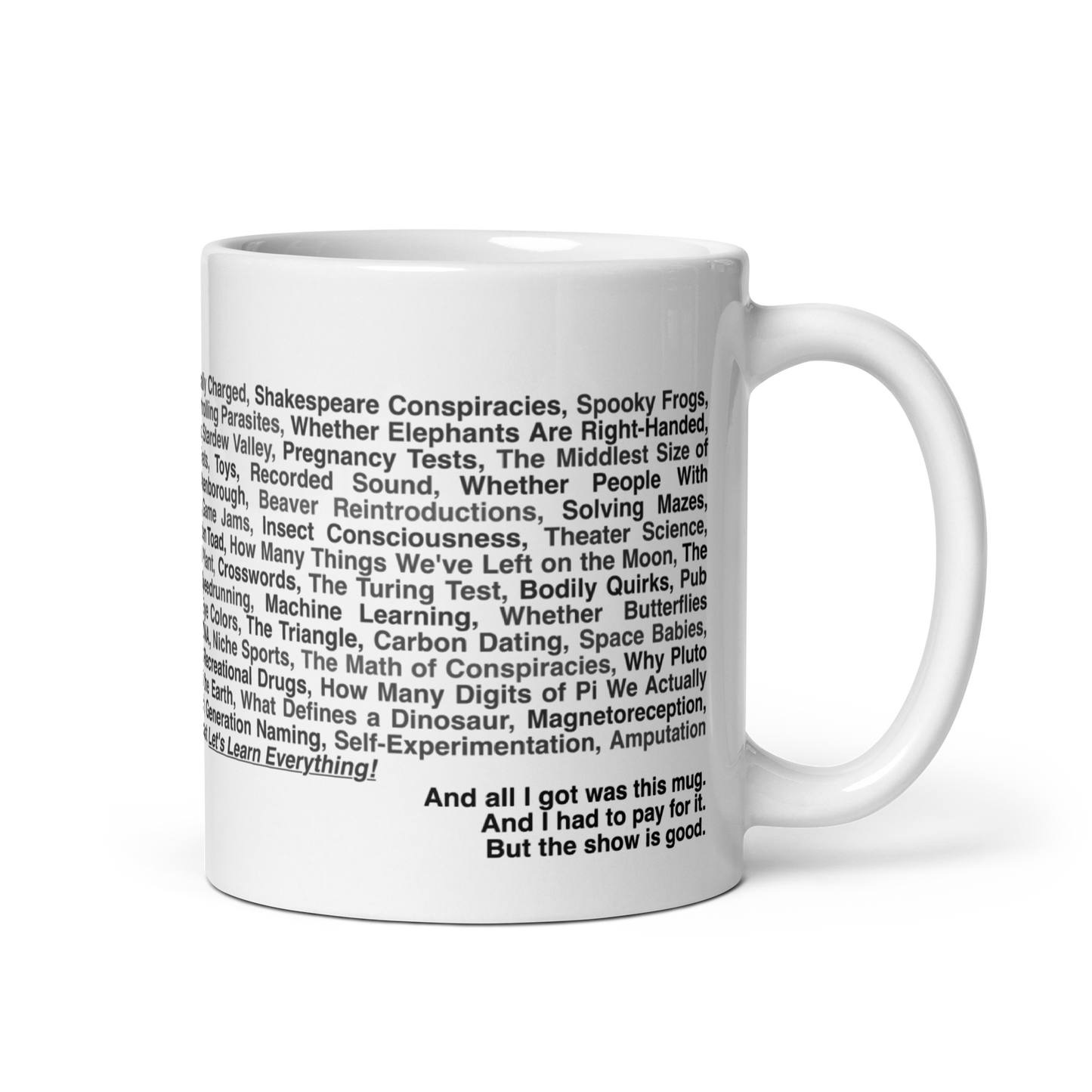 All Topics Year One mug