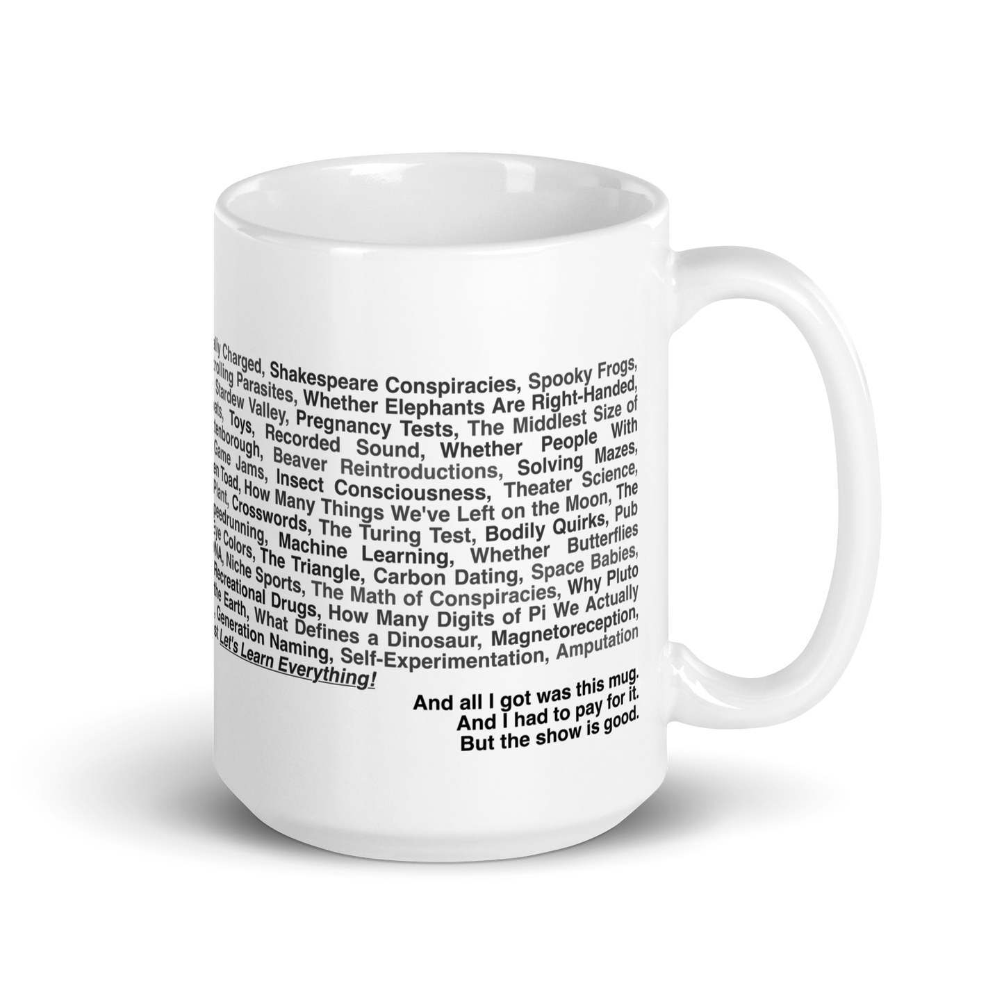 All Topics Year One mug