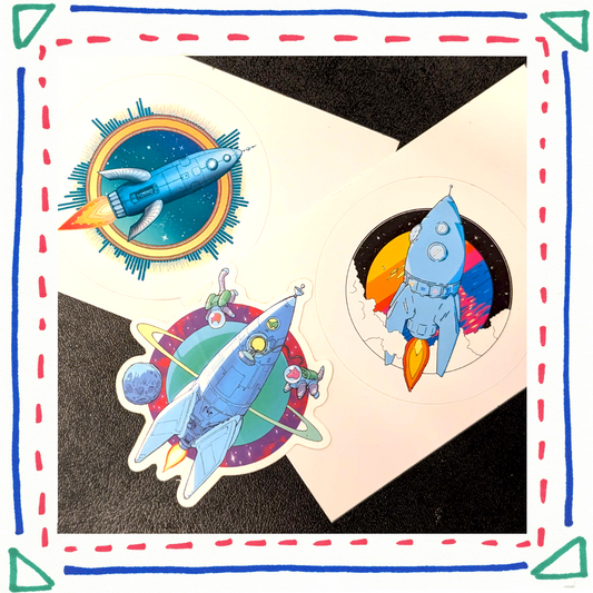 Rocket Sticker 3-Pack