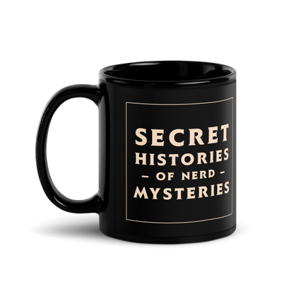 Secret Histories of Nerd Mysteries logo mug