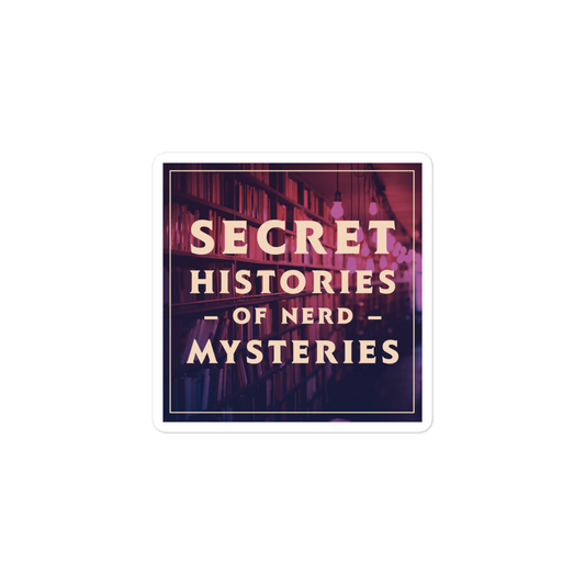 Secret Histories of Nerd Mysteries logo sticker