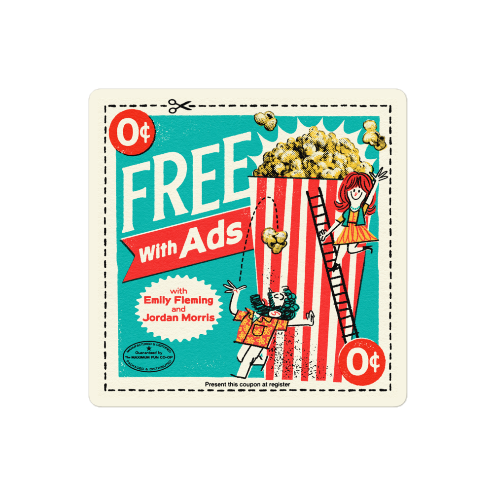 Free With Ads logo sticker