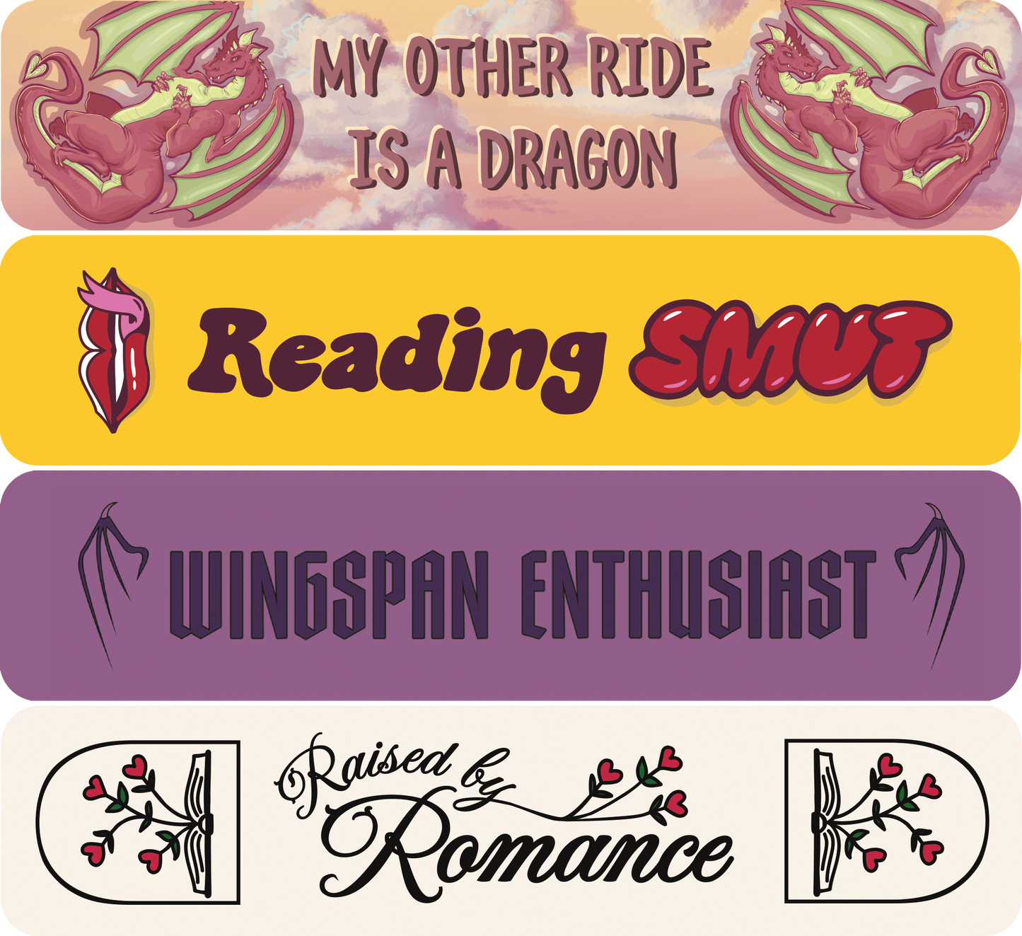 Reading Smut bookmark four-pack