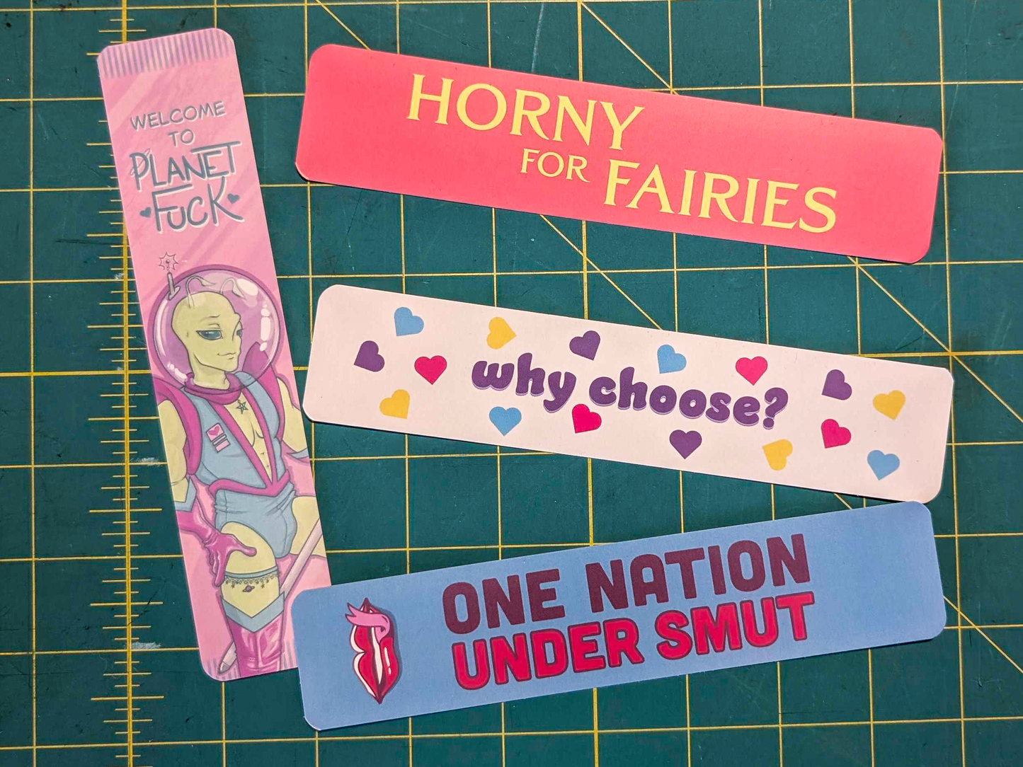 Reading Smut bookmark four-pack