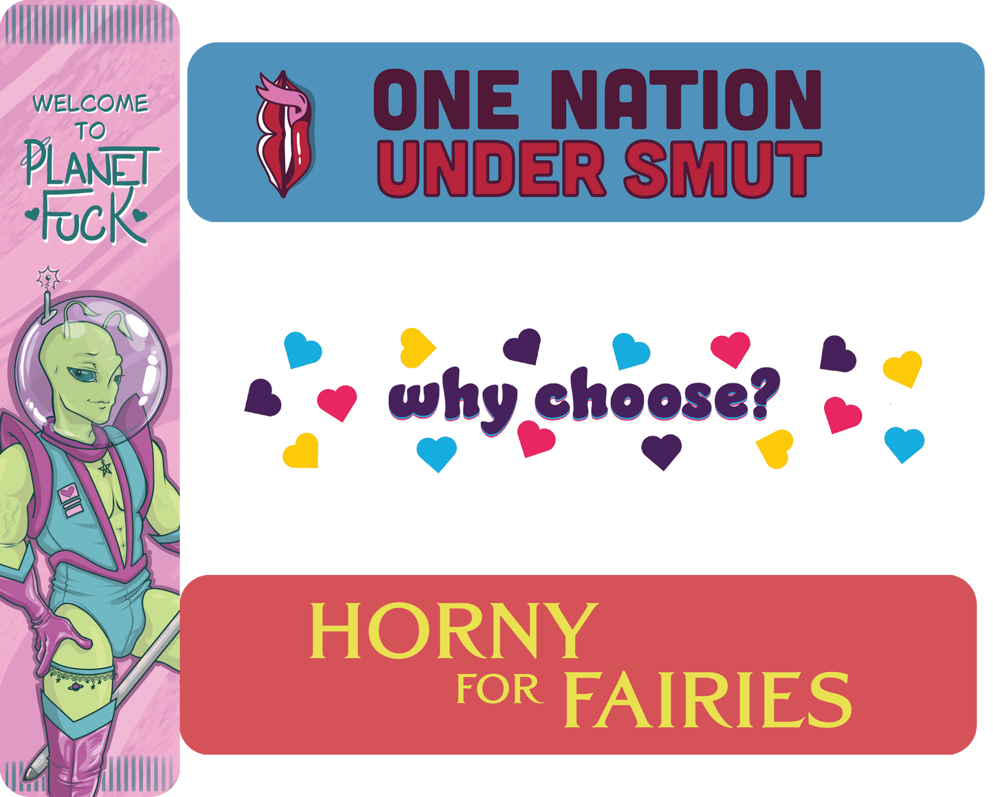 Reading Smut bookmark four-pack