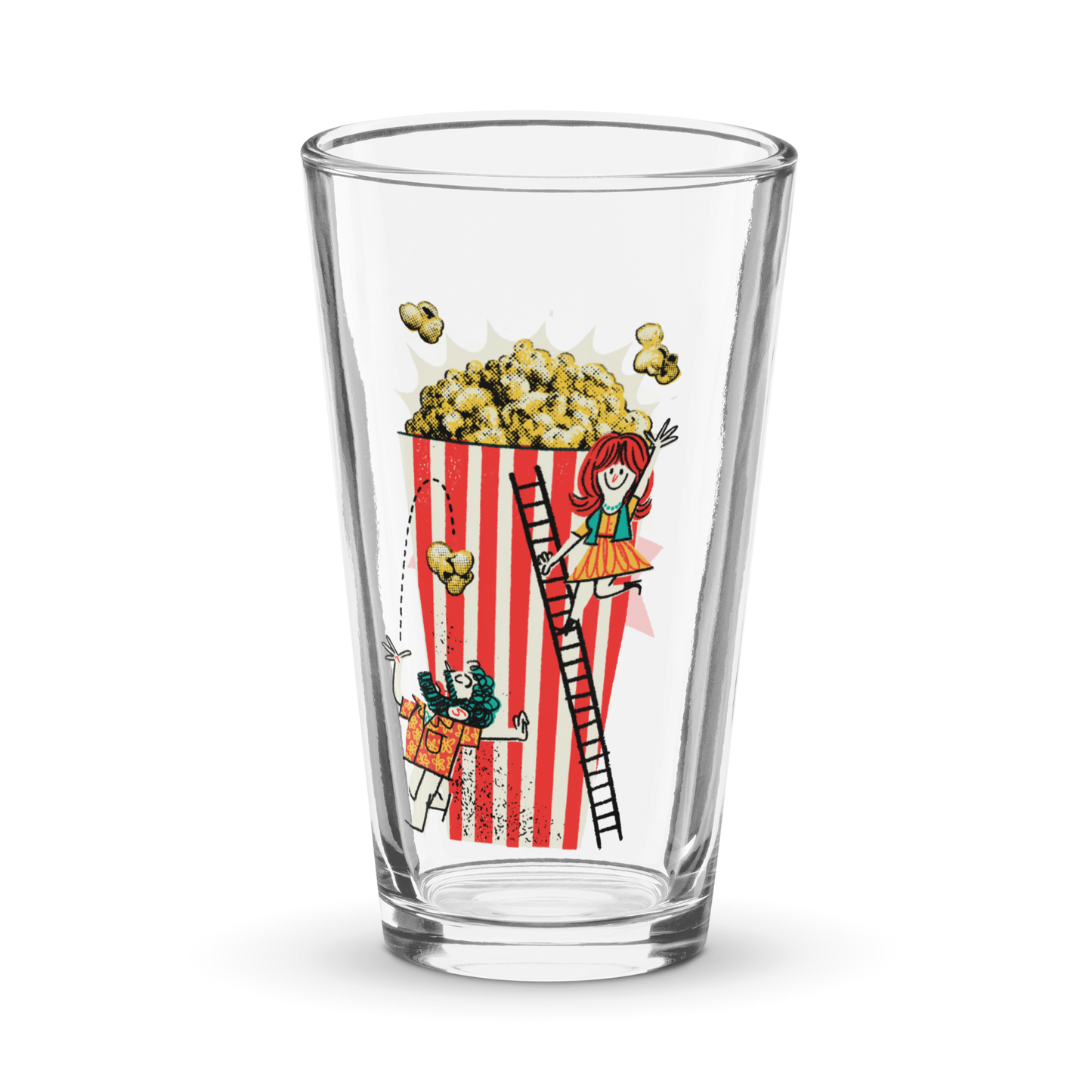 Popcorn pint glass