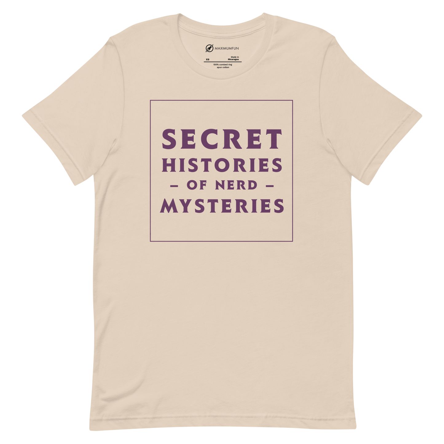 Secret Histories of Nerd Mysteries logo t-shirt