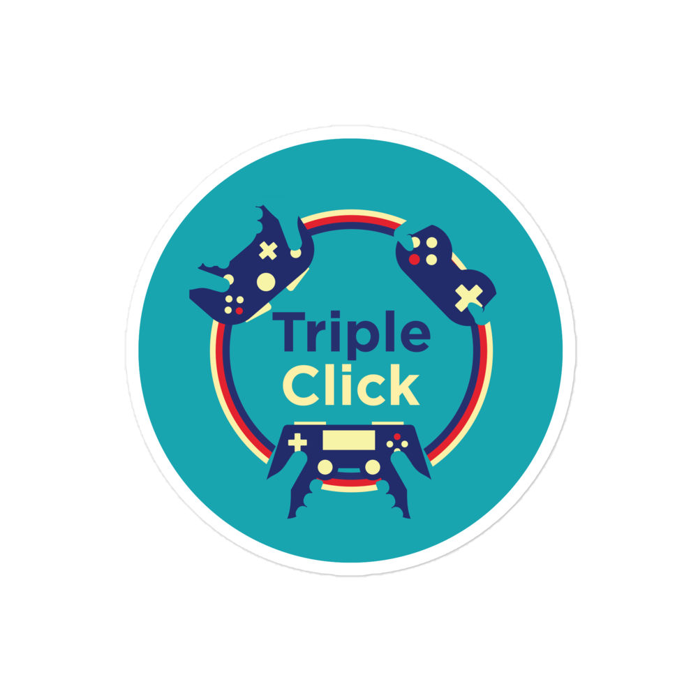 Triple Click logo sticker