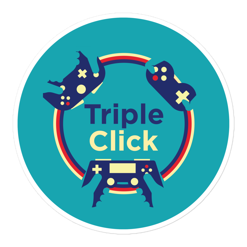 Click Below Sticker Triple Click logo sticker – MaxFunStore