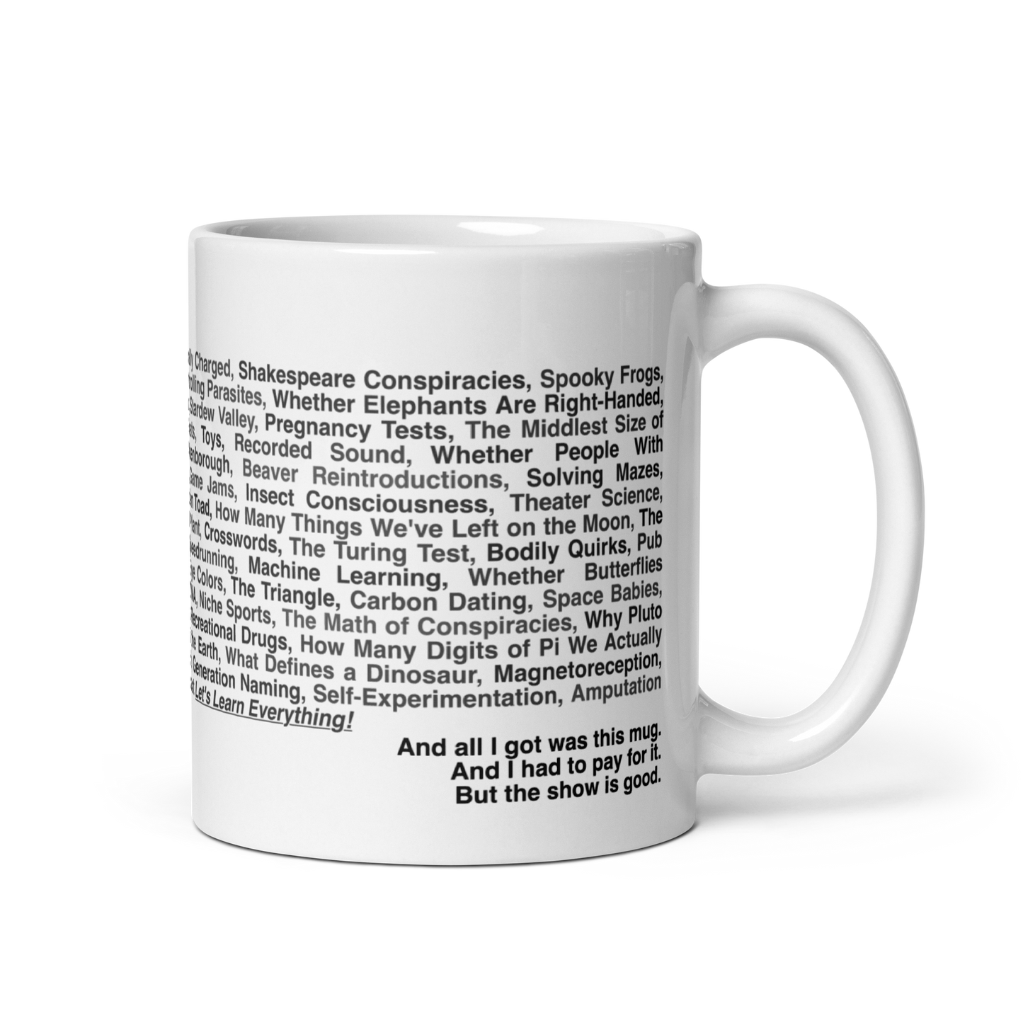 All Topics List mug